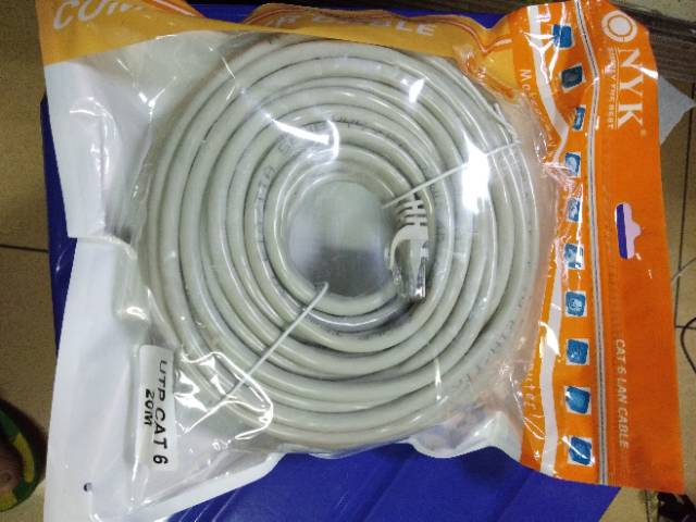Nyk Kabel LAN Cat6 20Meter / Kabel UTP 20Meter Cat6