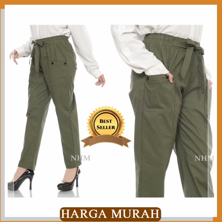 Casual Pants Wanita Terbaru // Celana Rayon Viscose // Celana Rem CV468 Celana Cargo Wanita Panjang