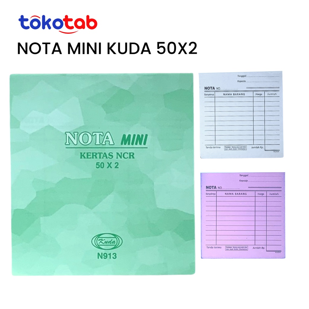 

Tokotab - Nota Mini Nota Ncr Kuda 1ply 2ply