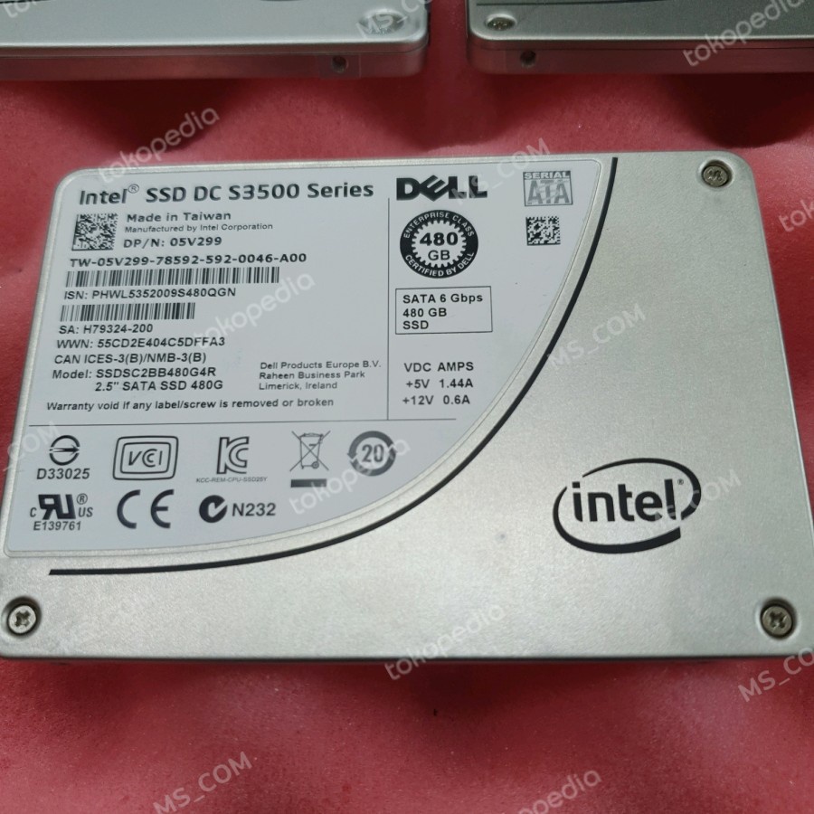 INTEL SSD DC S3500 SERIES DELL 480GB SATA 6GBPS COCOK BUAT SERVER DELL