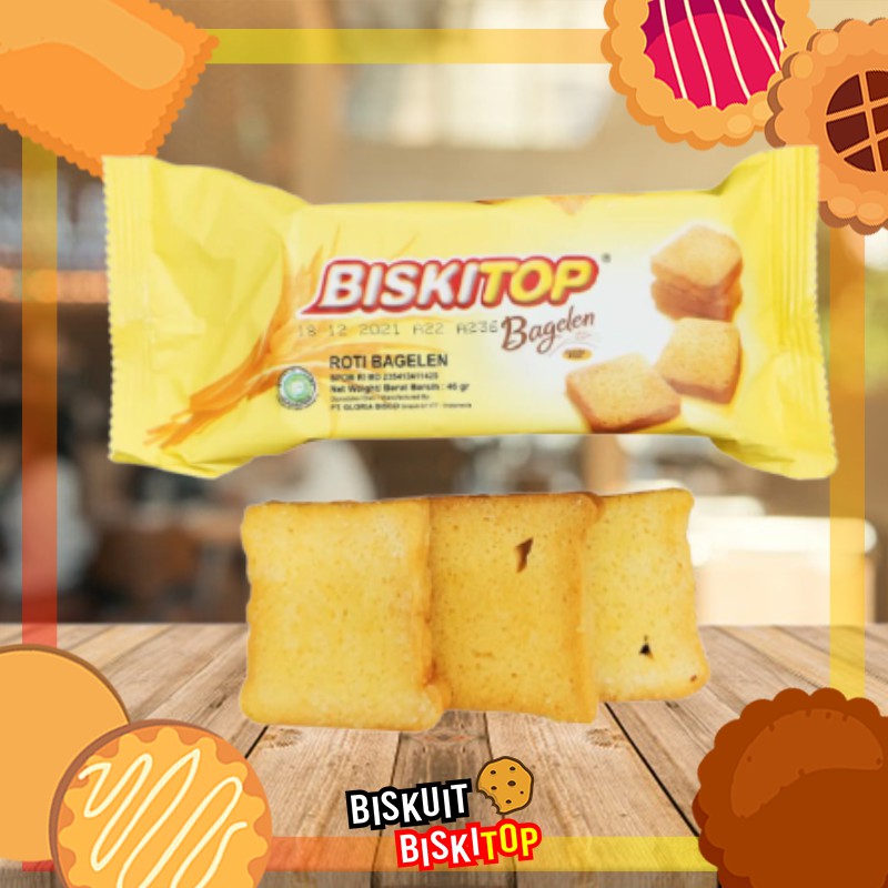 

B. BISKITOP - BAGELEN 46gr Rasa Manis Lezat Biskuit Kue Kering Cemilan Dewasa Anak Enak Renyah