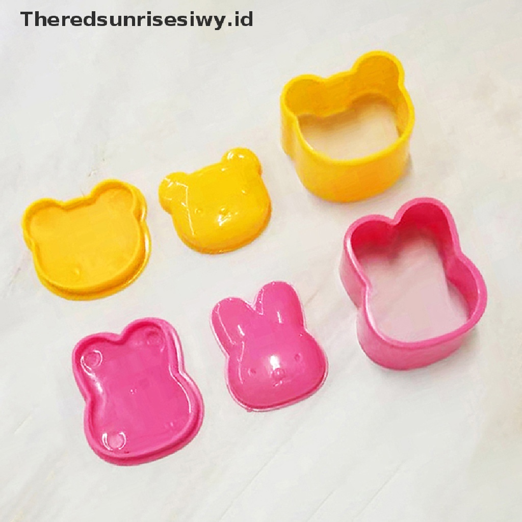 # Alat Rumah Tangga # 3pcs / SET Cetakan Nasi Bentuk Kartun Hewan Untuk Bento Sushi