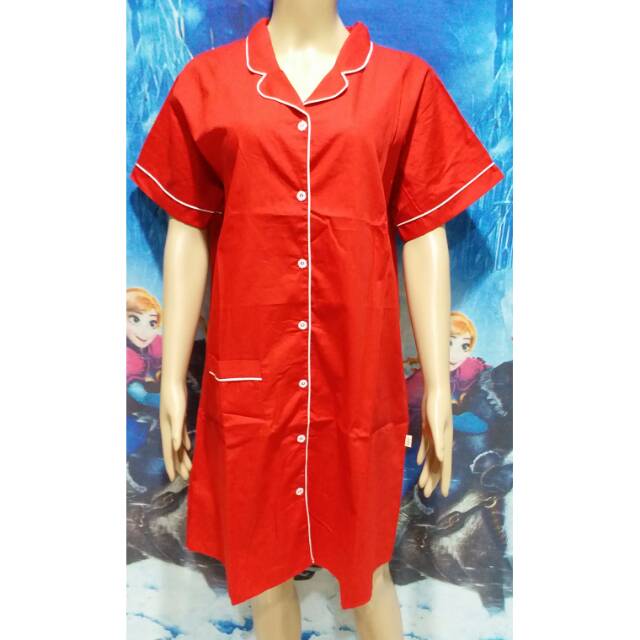 Baju Tidur Daster Polos Dewasa Hoki N Sheila CP GOLD Full Kancing