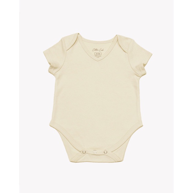 Cotton Cub Short Sleeve Bodysuit - Jumper Anak Bayi Setelan Lengan Pendek dengan Kancing Baby