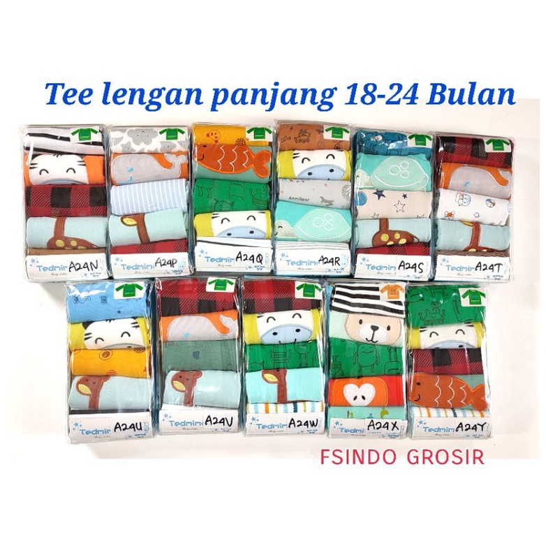 Kaos bayi  lengan panjang/ tee lengan panjang 5in1 KODE A/Atasan lengan panjang/ baju bayi lengan