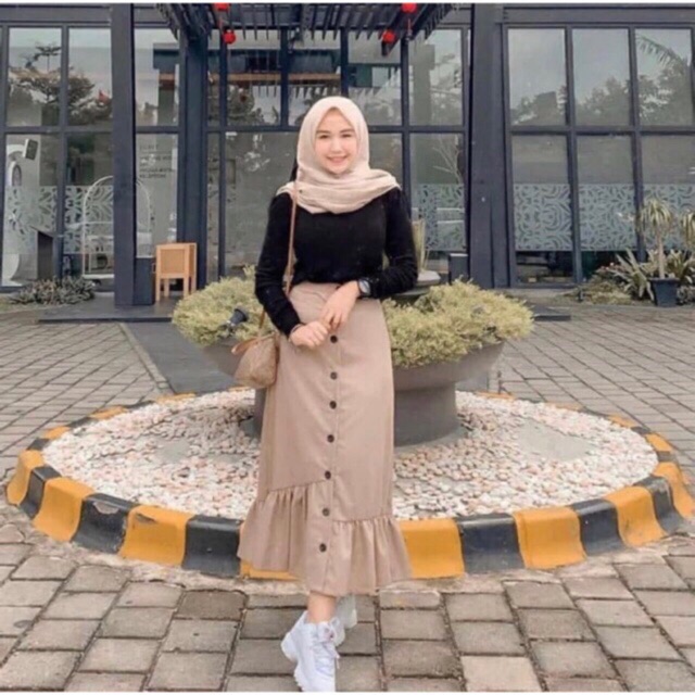 CUCI GUDANG!! RUFFLE SKIRT / ROK RAMPEL KOREA