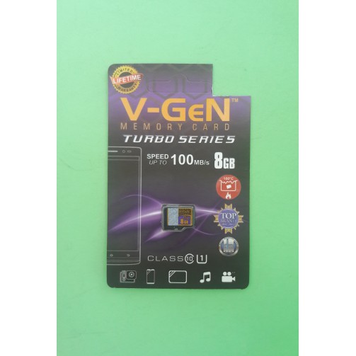 Micro SD Card V-Gen/VGen 8GB Class 10 Turbo