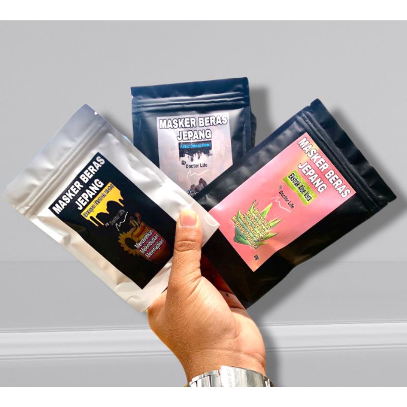 MASKER ORGANIK MURAH 50gr | Charcoal, Beras Jepang, Nanas, Madu, Aloevera HomeMade