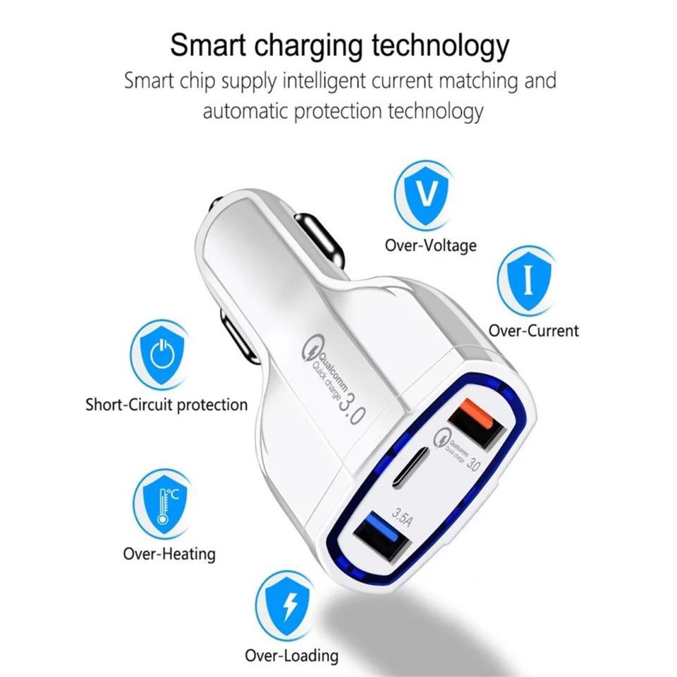 [RO ACC] NVN-SV3 CHARGER MOBIL PD FAST CHARGING CAR CHARGER QUALCOMM 3.0