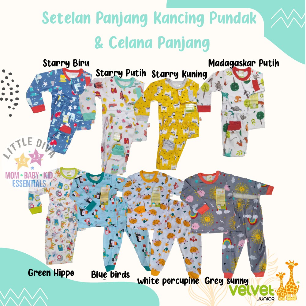 Setelan PANJANG VELVET Kancing PUNDAK Bahu S M L LB XL XXL u &amp; Celana PANJANG piyama oblong vv