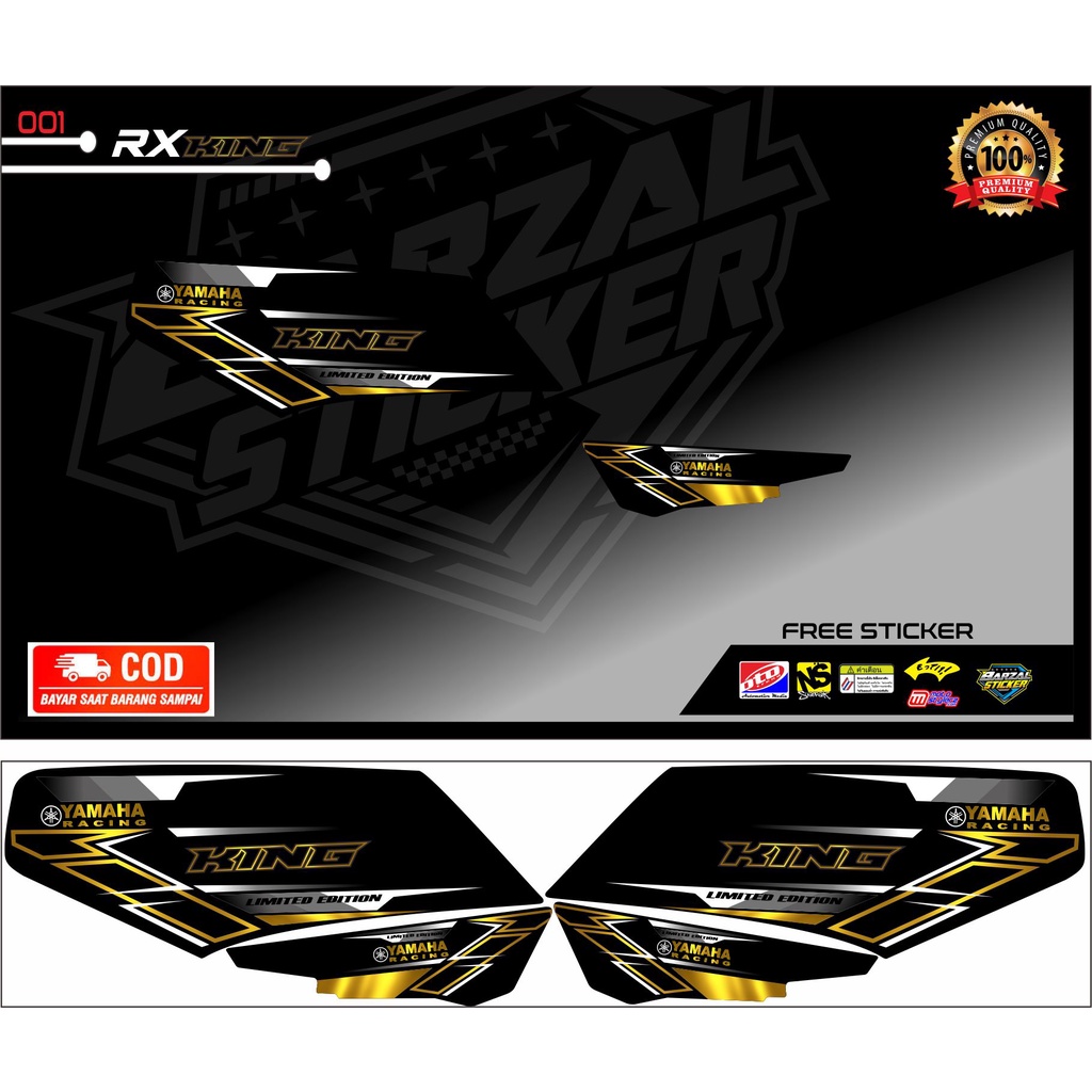 STRIPING MOTOR RX KING GOLD/VARIASI