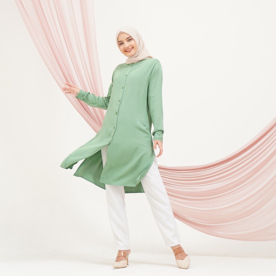 ELMIZA TUNIK - Crinkle Long Tunik Ukuran Jumbo | Tunik Malaysia | Long Tunik | OOTD | Bisa COD | Tun