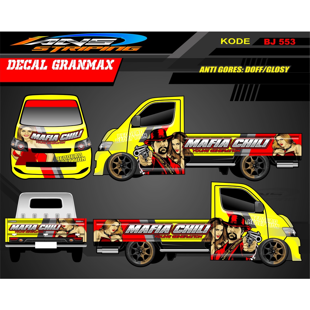 STIKER MOBIL GRANMAX PICK UP / DECAL GRANMAX CARRY L300 / STICKER MOBIL PICK UP