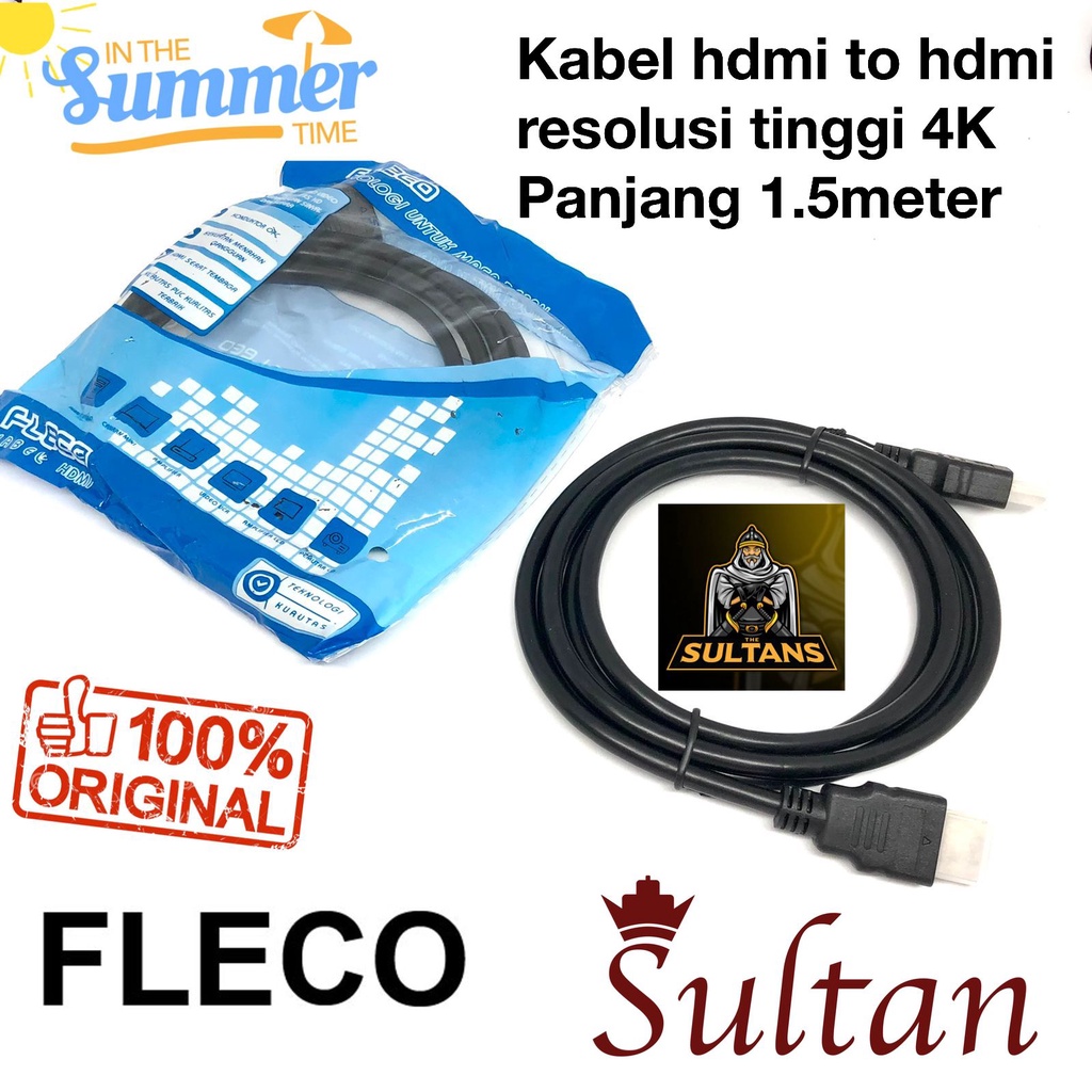 GROSIR FLECO Kabel HDMI to HDMI Male to Male 1.5meter 3Meter dan 5Meter Kabel AUDIO DAN VIDEO HDMI Komputer HDMI Panjang 1,5 Meter