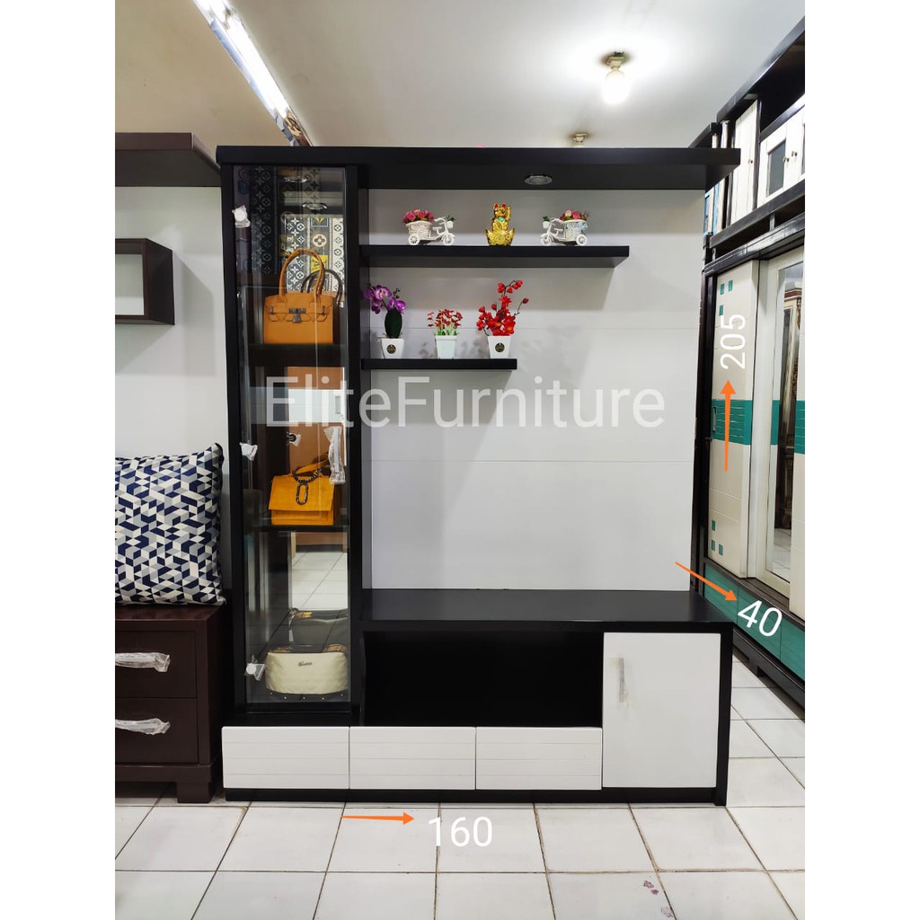 Pajangan Partisi TV , Pajangan TV Bufet Bloktik / Pajangan Minimalis partisi ruangan Bufet TV Minima