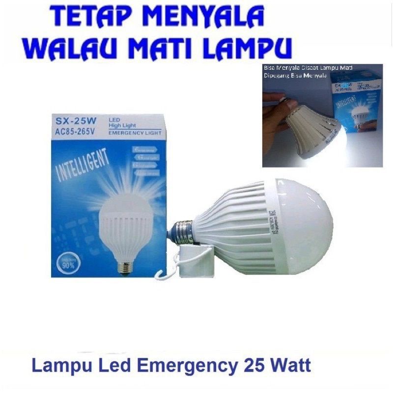 Bohlam/lampu AJAIB 28W &amp; 25W JUMBO tetap nyala 24 jam walau listrik mati/lampu emergency