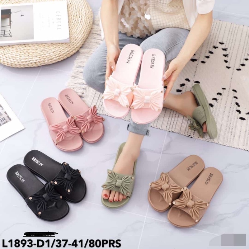 BALANCE IMPORT SANDAL JELLY SLOP PITA SANDAL MOTIF RAJUT PITA