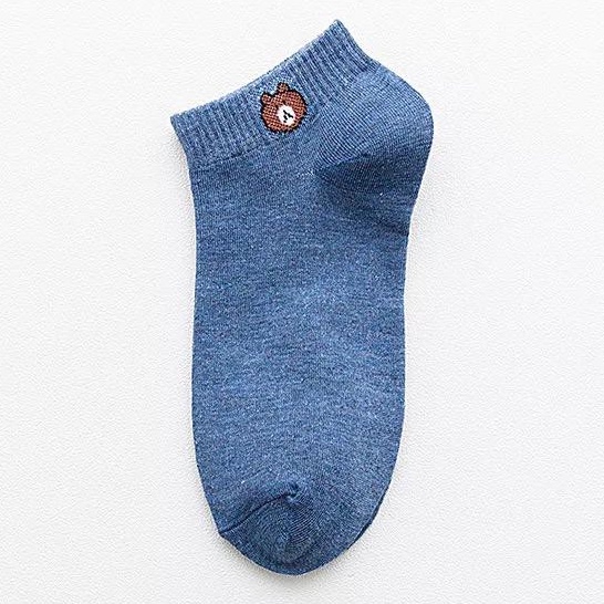 ⭐Bobastore⭐ Kaos Kaki Karakter Beruang Ankle Dewasa Kaus Kaki Motif Bear Korea Unisex Murah r109-MOTIF 1 BIRU