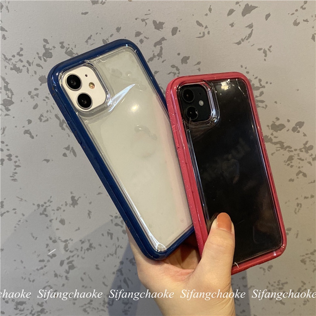 Hard Case Transparan Bumper Karet Tahan Jatuh Untuk Iphone 11 Pro Max 13 Pro Max 12 Pro Max 6s Plus 7 8 Plus Xr Xs Max