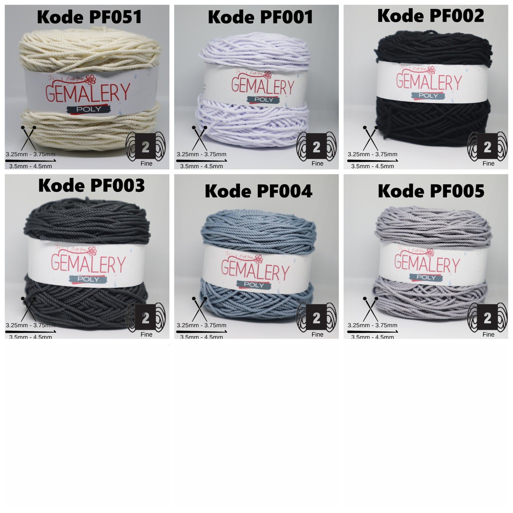 Benang Rajut Polyester Big Ply / Poly Besar / D30 - Part 1