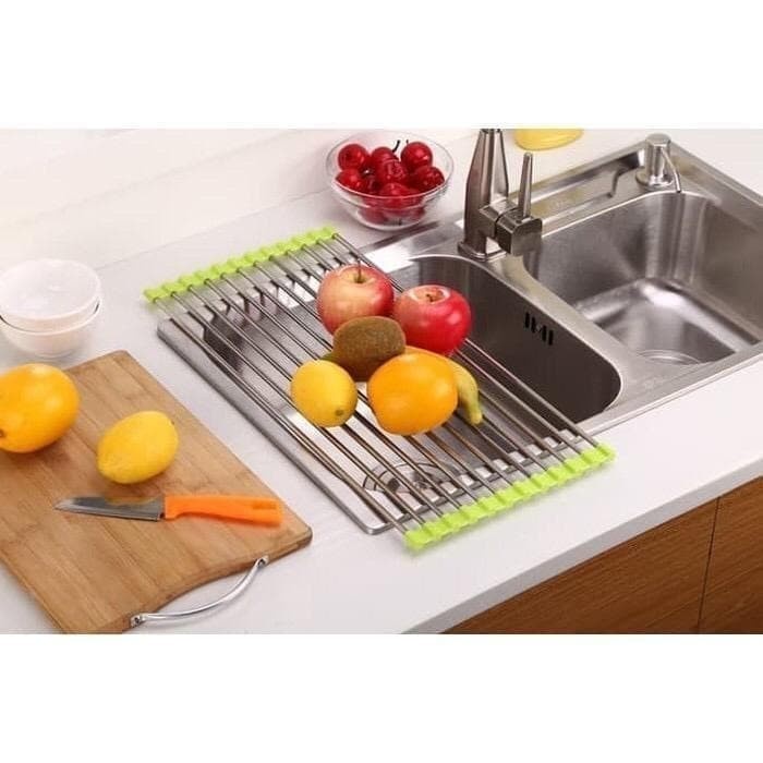 QUALITY READY STOCK Roll Up Sink Drying Rack | Roll Up Dish Drying Rack