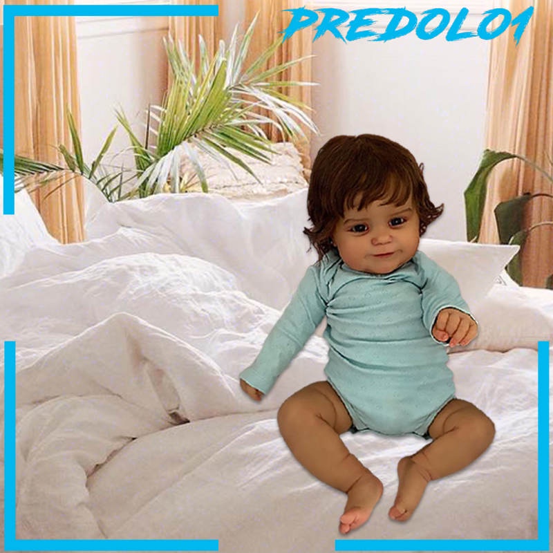 (Predolo1) Mainan Boneka Bayi Perempuan Reborn 49cm Bahan Silikon Lembut Handmade