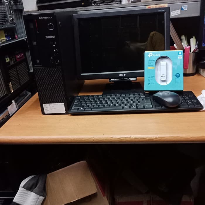 Paketan pc lenovo core 2 duo /LCD 16"widecreen, Free keyboard mouse