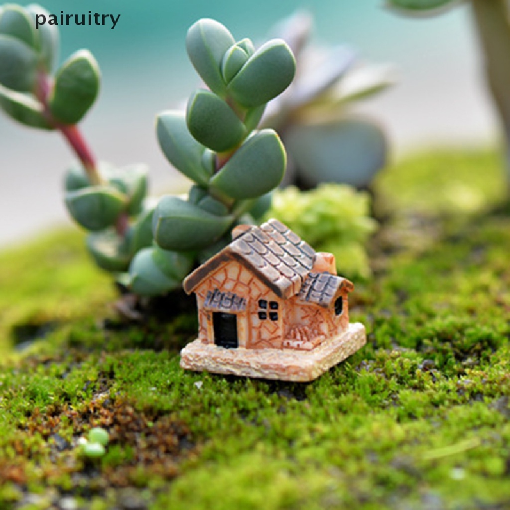 Prt 1pc Miniatur Rumah Bahan Resin Untuk Dekorasi Tamanoutdoor PRT