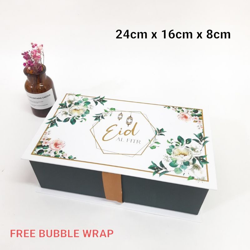 

Hampers hardbox kue kering - gift box - untuk tople 350gr isi 3 - motif flower