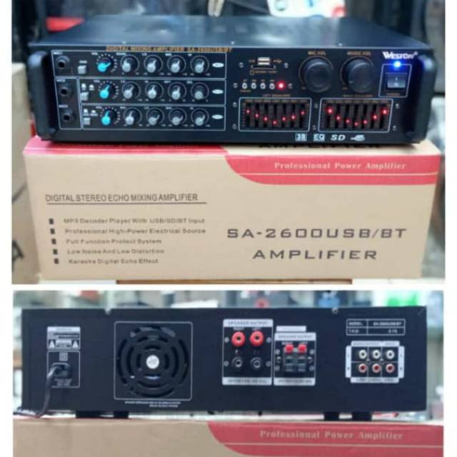 AMPLIFIER WESTON SA-2600 USB MP3 BLUETOTH ORIGINAL