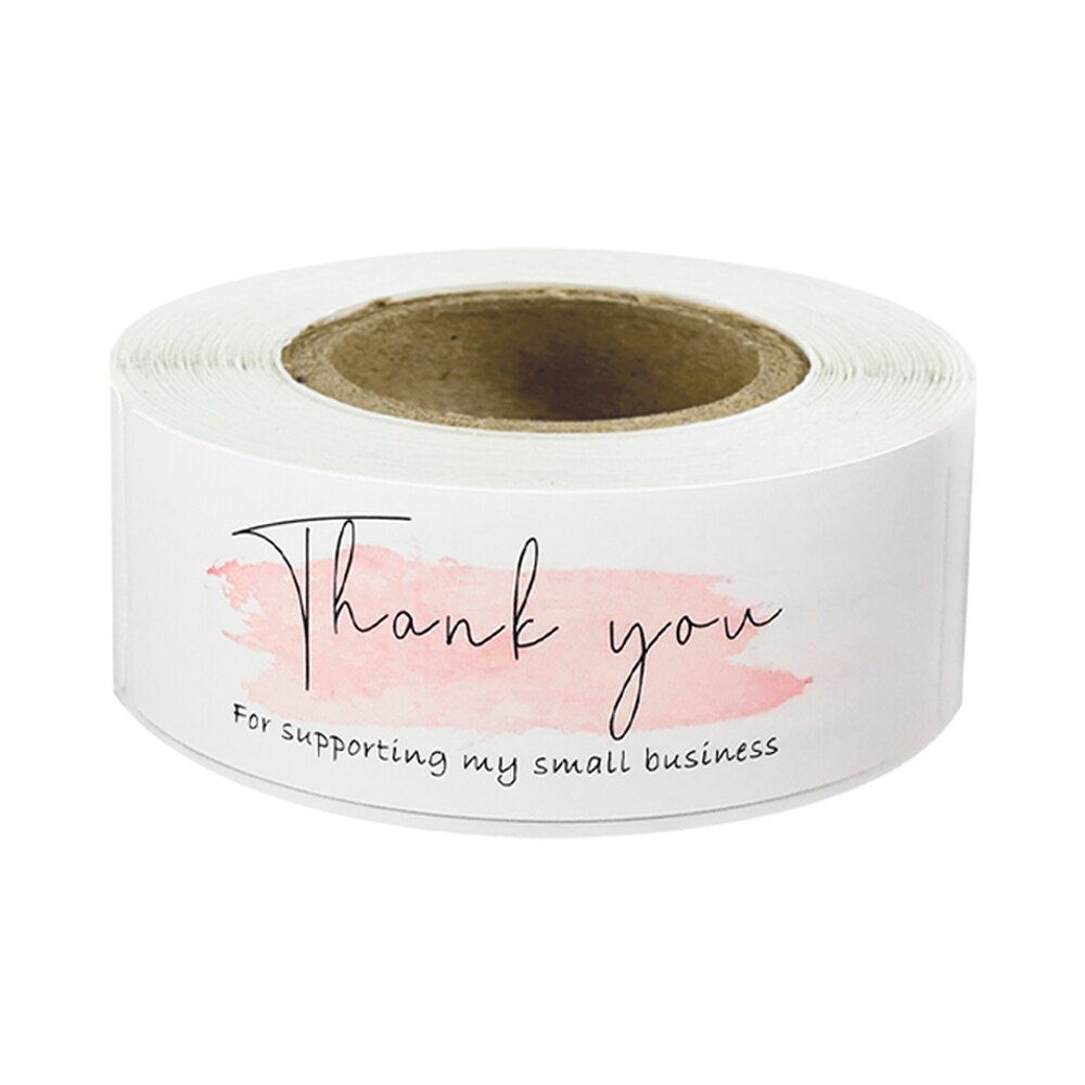 120pcs / Roll Stiker Label Thank You Ukuran 3 Inch Untuk Dekorasi Bisnis