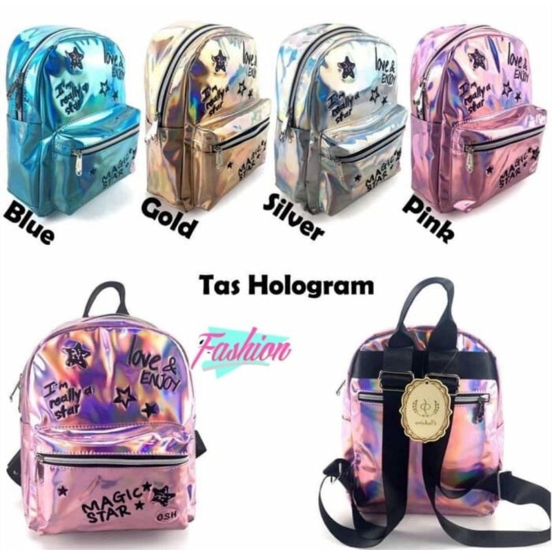 Tas Ransel Hologram Magic Girl Size L anak SD