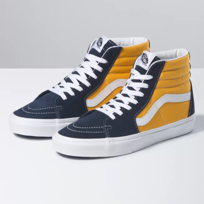Sepatu Sneakers Pria Vans SK 8 HI Navy Orange Sepatu Wanita Tinggi SK8 HI Vans Original Combinasi