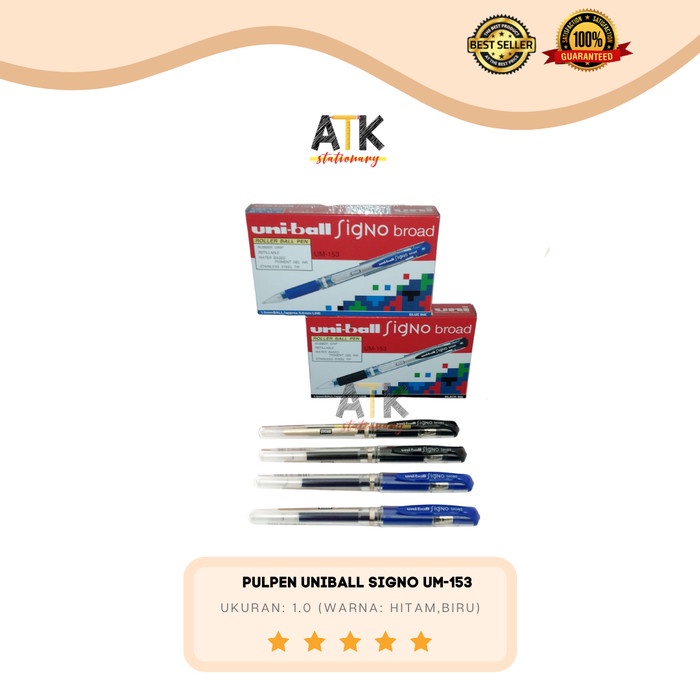 

NEW Pulpen Gel Uniball Signo UM-153 atk - Hitam