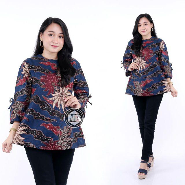 [ TERBARU ] ATASAN BATIK WANITA KERJA KANTOR ORI SHABIRAH BATIKSOLO BLOUSE BLUSEBATIK BATIKMODERN.,-Nb9