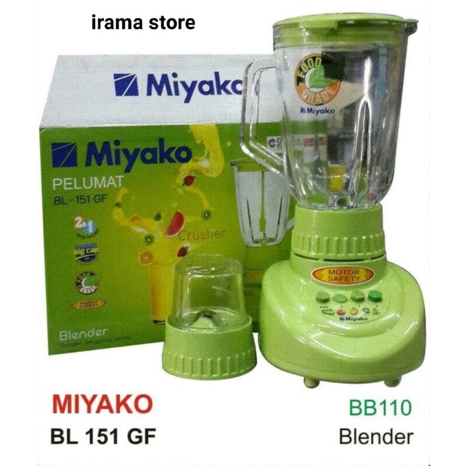 Blender Miyako BL151 GF / Blender Kaca Miyako 1.5 Lt 2 in 1