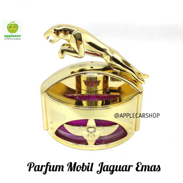 Parfum Hiasan Dashboard Mobil Jaguar Emas Ungu