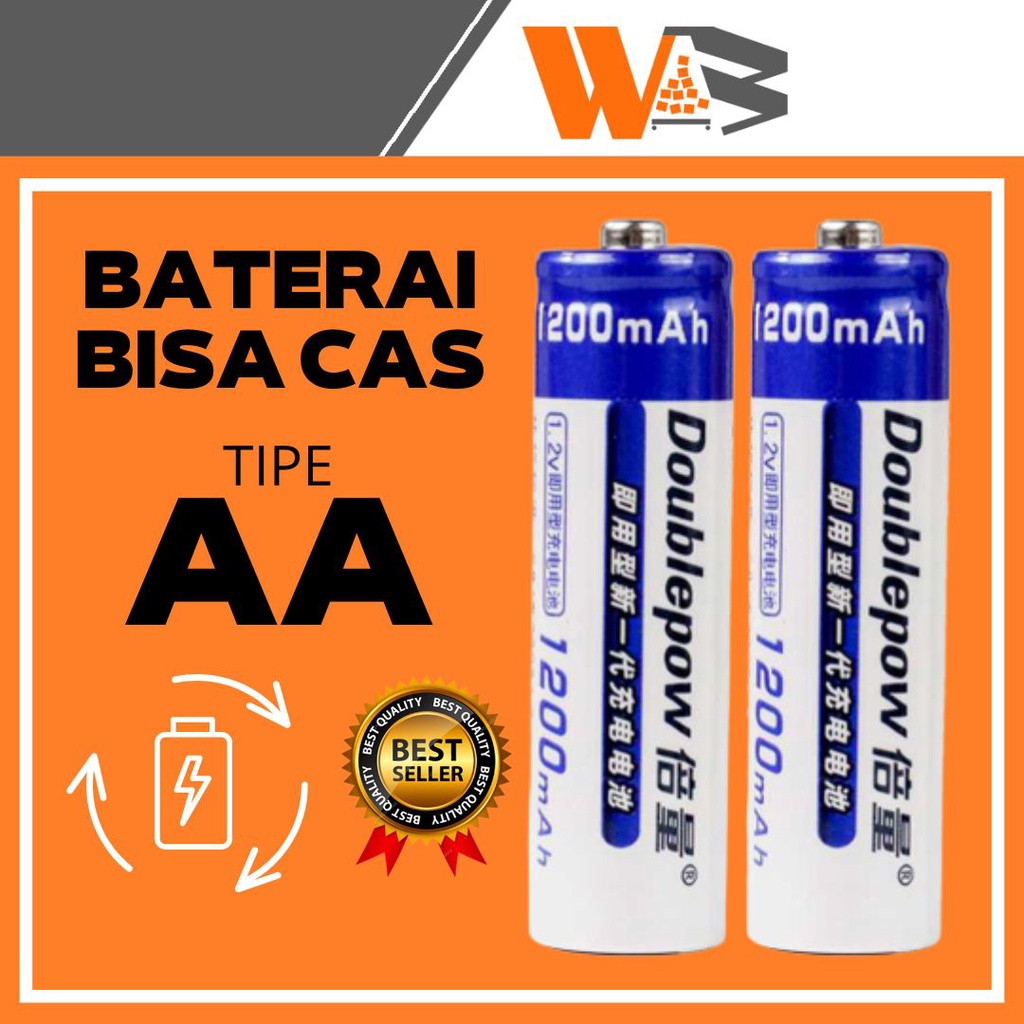 COD Baterai Battery Batre AA Rechargeable NiMH Baterai Bisa Cas