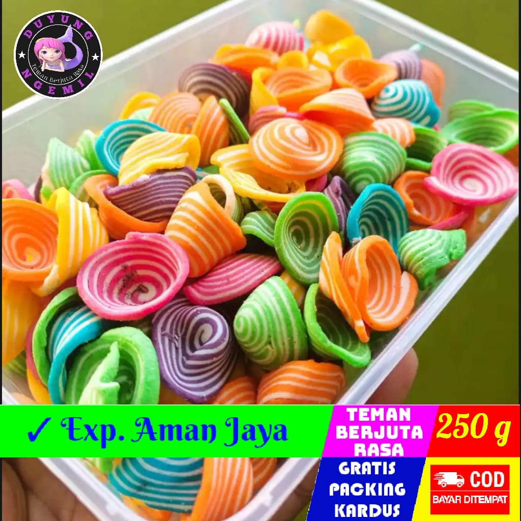 

Kuping Gajah Pelangi 250g / Kuping Gajah Rainbow Mini Super | Duyung Ngemil - makanan ringan Jajanan sehat snack kiloan jajanan jadul camilan termurah cemilan murah