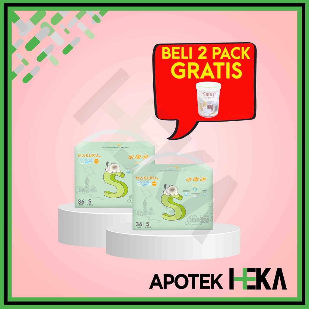 2 Pack Makuku Air Diapers Comfort Tape - Popok Bayi Perekat (SEMARANG)