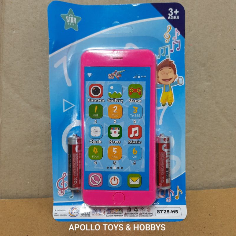 MAINAN ANAK HP IPhONE LAMPU MUSIK