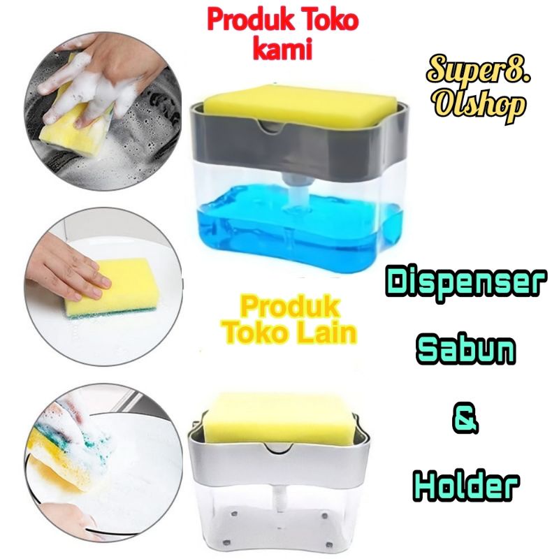 Tempat Sabun Cuci Piring Pump (free spons) ⭐ Super8⭐