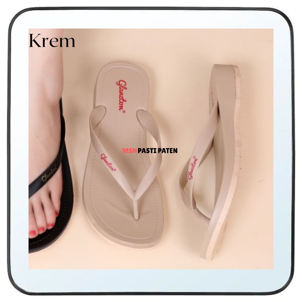 Sandal jelly wanita tebal merk glanzton jlt-L1861 ukuran 37-41 Sandal wedges Sandal impor