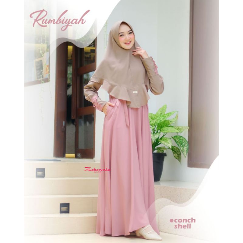 Gamis Rumbiyah set jilbab Original by Zabannia / gamissetjilbab / gamisbranded / gamispremium / gami