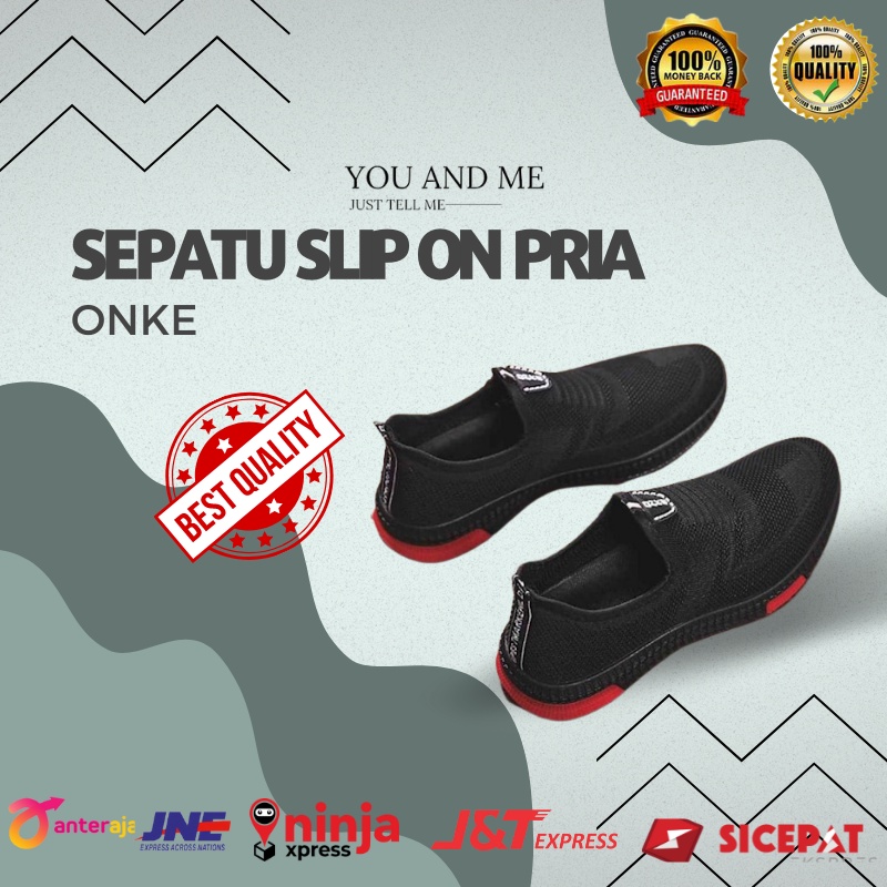 Fashion Sepatu onke Couple pria loafers sepatu sneaker sneakers slip on kuliah santai casual wanita 