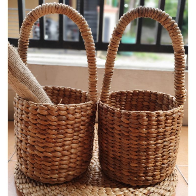 Pot Gantung Eceng Gondok/Pot Anyaman/Vas Bunga