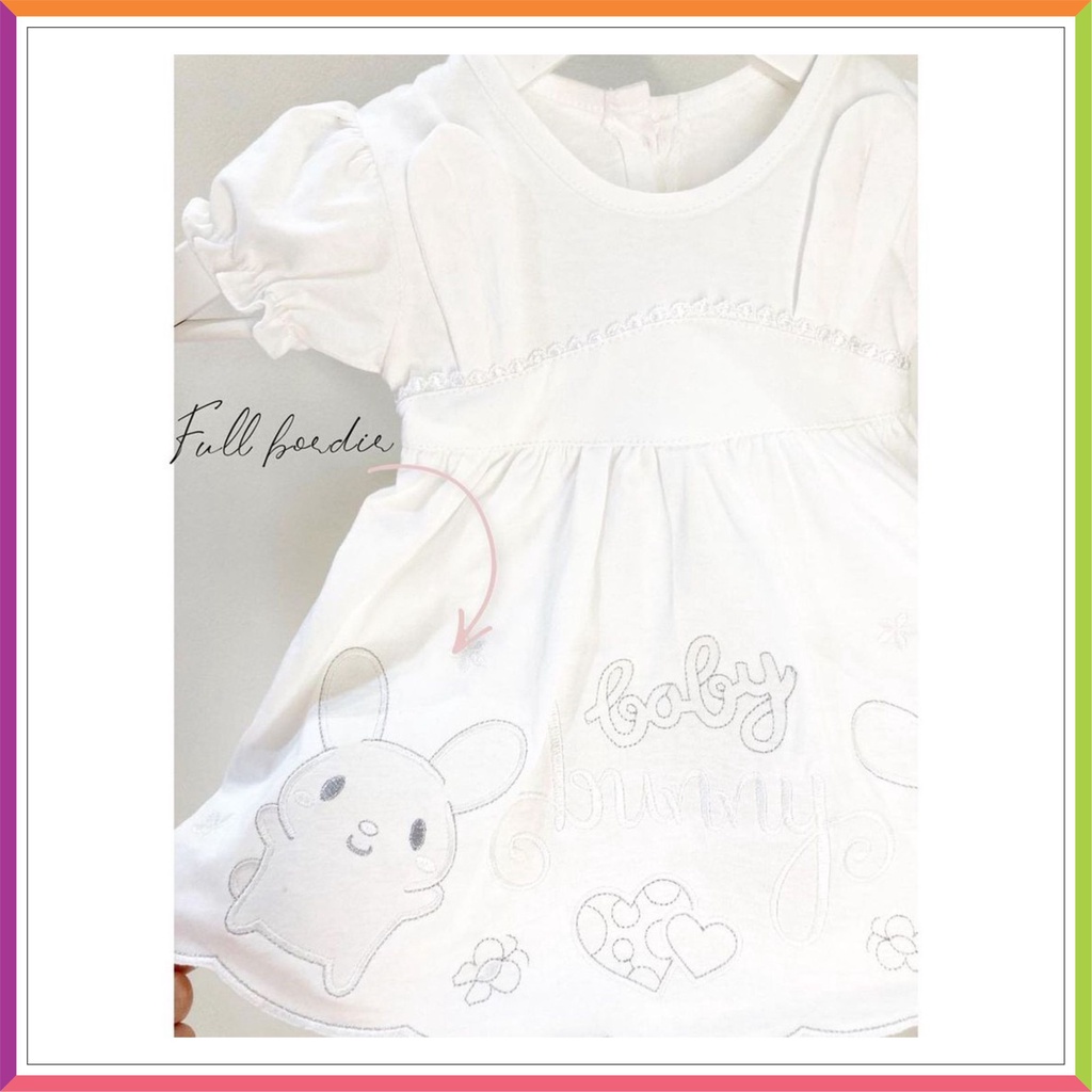 DRESS BABY ALL WHITE | DRESS AQIQAH | WHITE DRESS BAYI NEWBORN 0-6 BLN 4IN1 ❤ Fashionbabies ❤