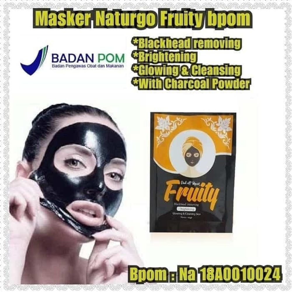 [BPOM] Masker Naturgo Fruity Original Bpom Peel Off Mask Fruity Harga 1BOX Masker Fruity