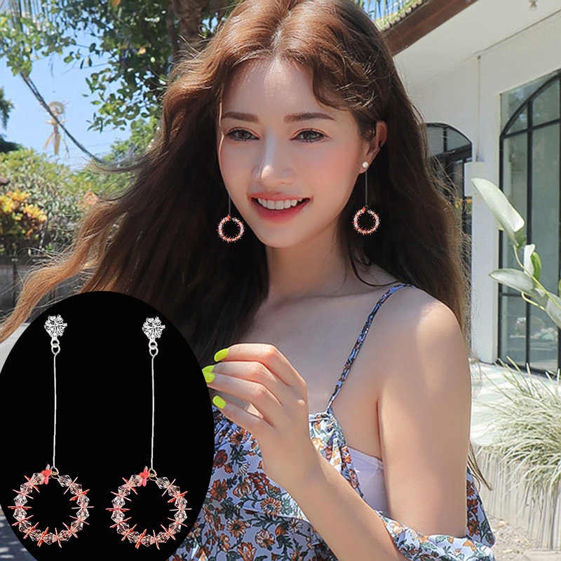 Anting Fashion Model Stud Diamond Kombinasi Variasi Ring 422