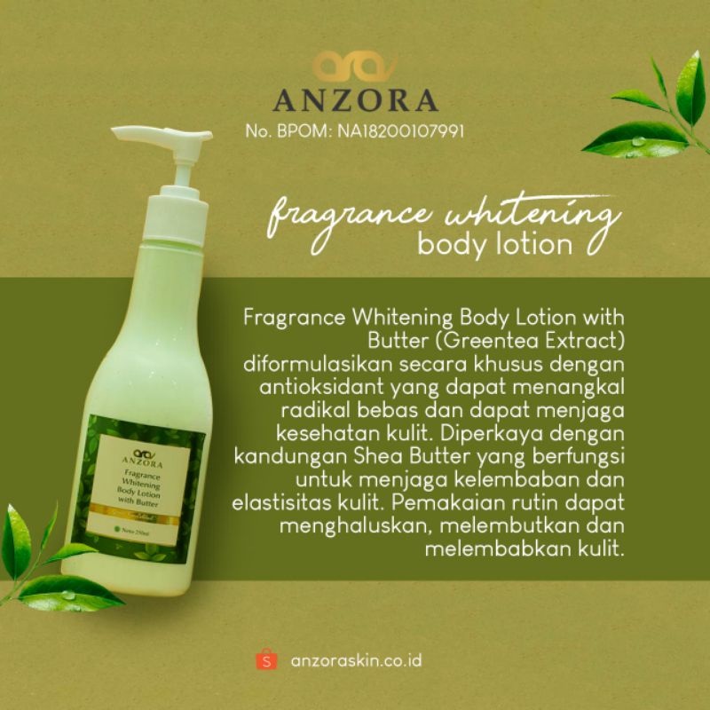 Anzora Perawatan Tubuh ( HANDBODY infuse whitening with spf 15 isi 300 gram)